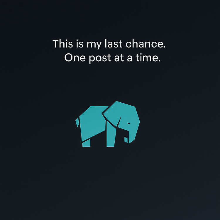 Blue origami elephant in geometric shapes on dark gradient background